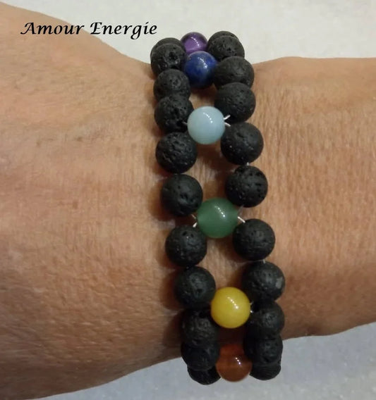 Bracelet 7 Chakras doubles rangs