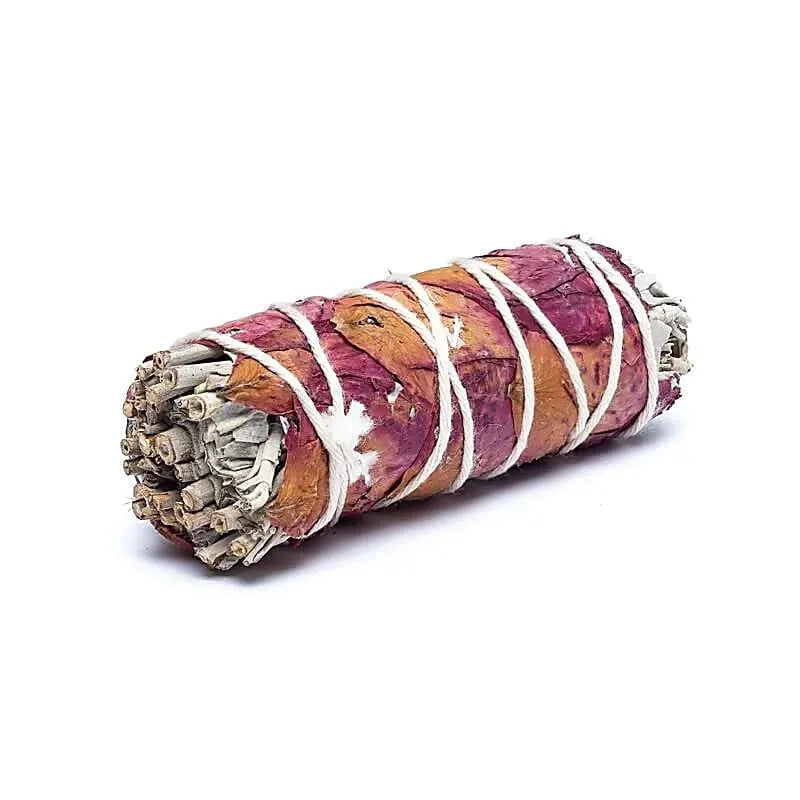Fagot de Sauge Blanche et Pétales de Rose